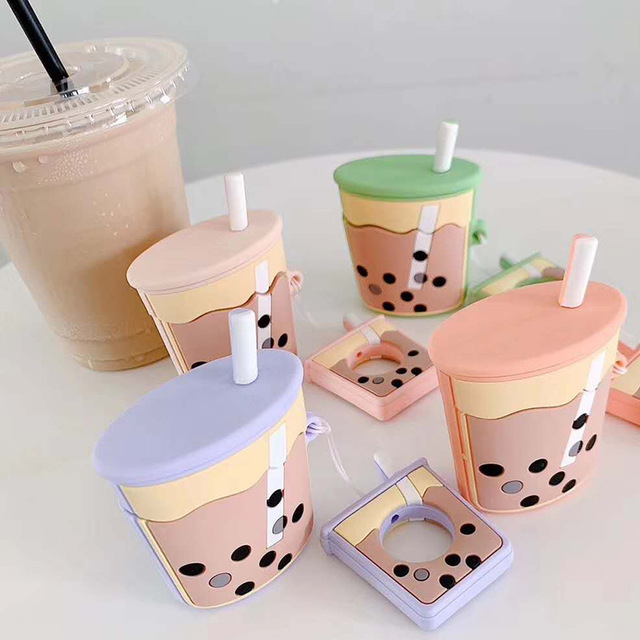 Compatible with Apple, Milk tea silicone earphone cover - Image 9