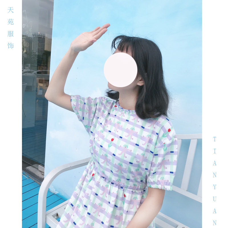 Chiffon wooden ear dress