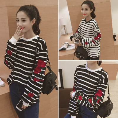 Embroidered flower sweater