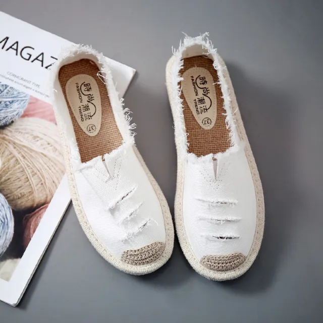 Fisherman shoes, female lazy shoes White - Shop at LoveMi