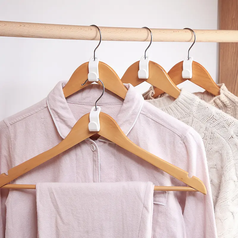 Plastic Closet Stack Hanger Rack Multi-function Wardrobe Space-saving Hook
