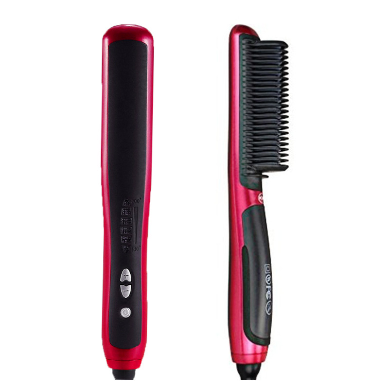 Home automatic adjustable temperature red hair straightener Eu - Shop at LoveMi