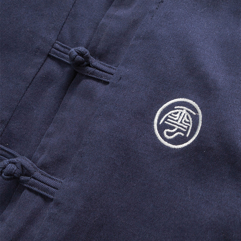 Chinese wind button men's cardigan clip