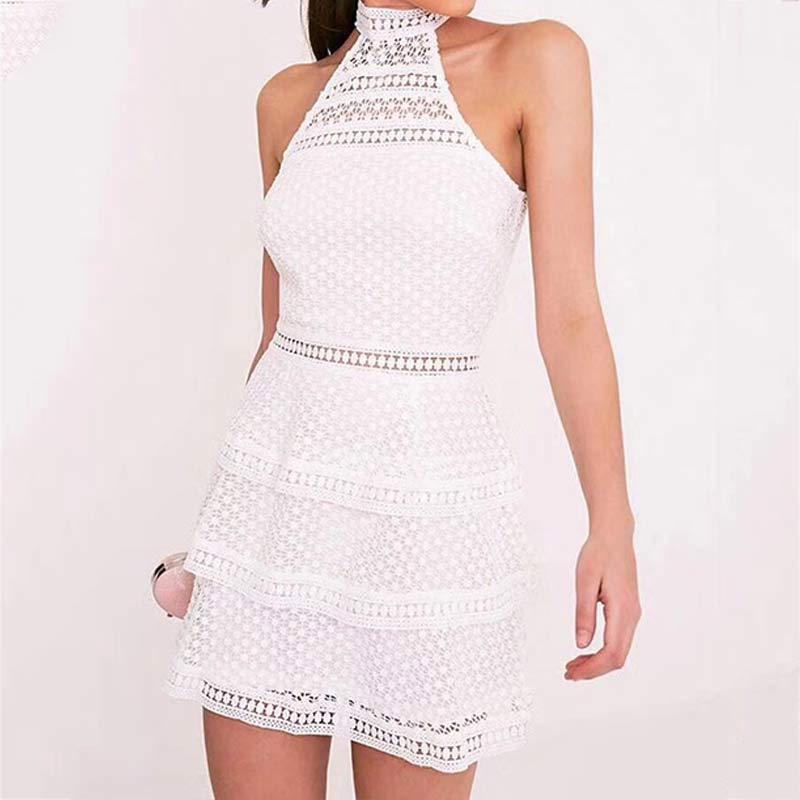 Ruffled lace dress