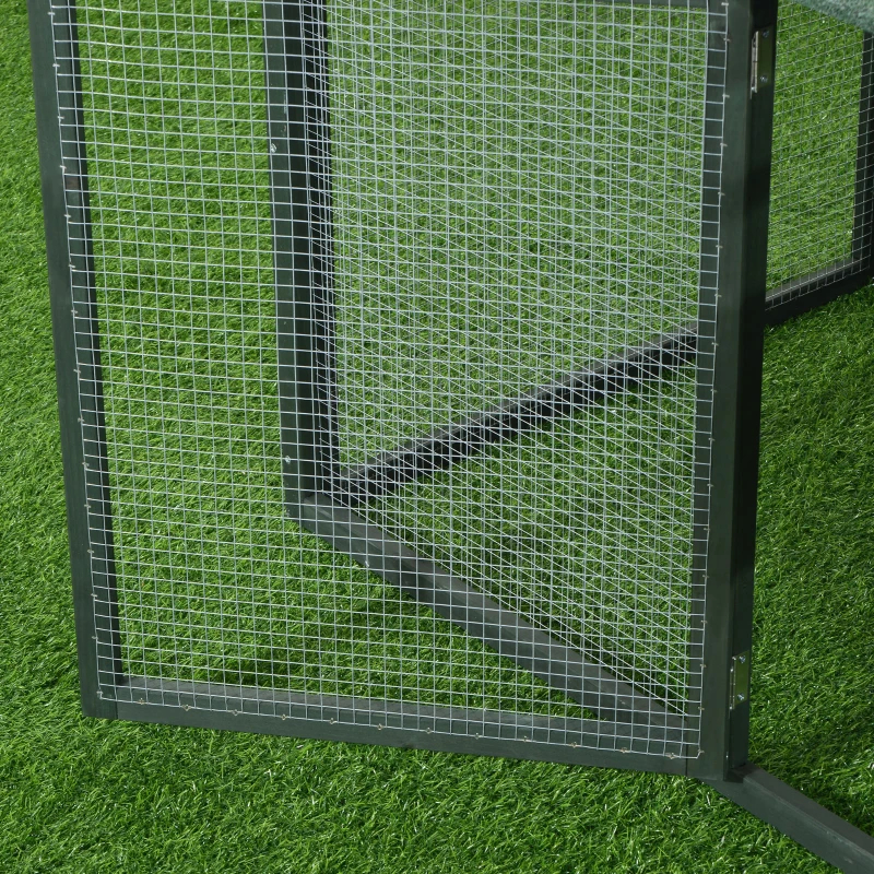 Wooden Chicken Coop, Hen House Outdoor With Run Nesting Box, Asphalt Roof, Removable Tray, Ramp, Poultry Cage For 2-3 Chickens, Green