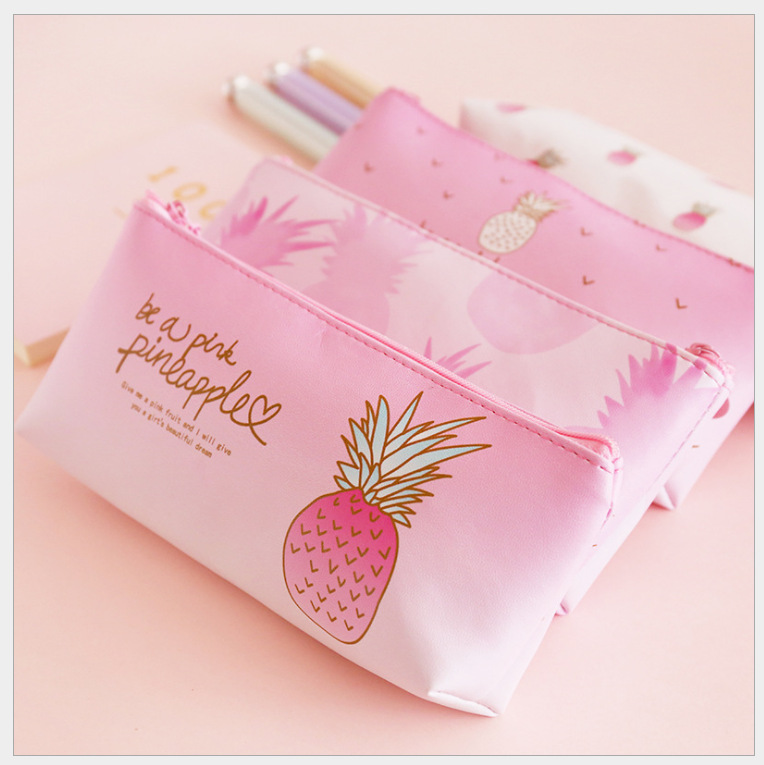 Compatible With , Pineapple Pencil Bag