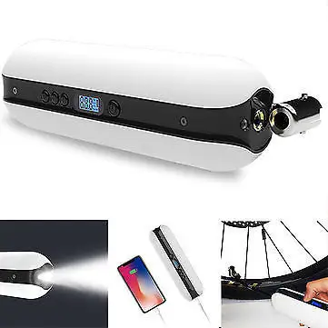 Bike Electric Inflator Bicycle Cycle Air Pressure Rechargeable Cordless