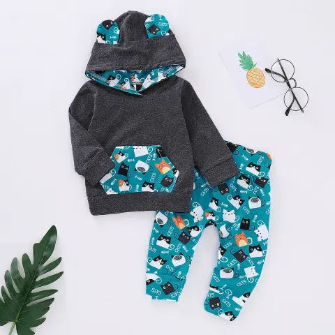 Cute Cat Print Set