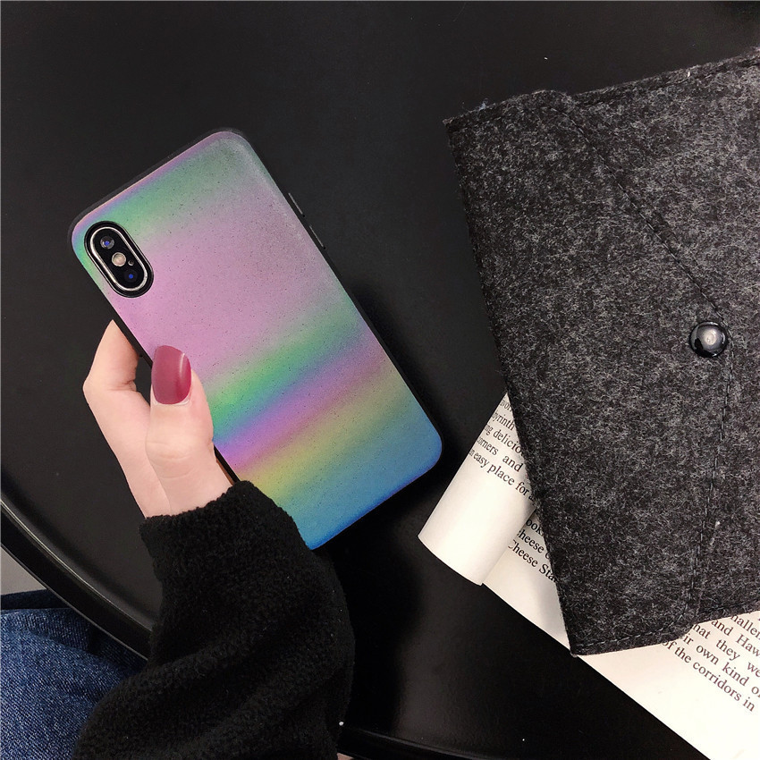 Compatible with Apple , Gradient reflective phone case