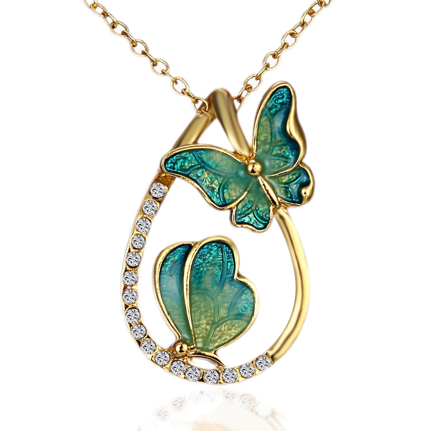 Butterfly pearl necklace