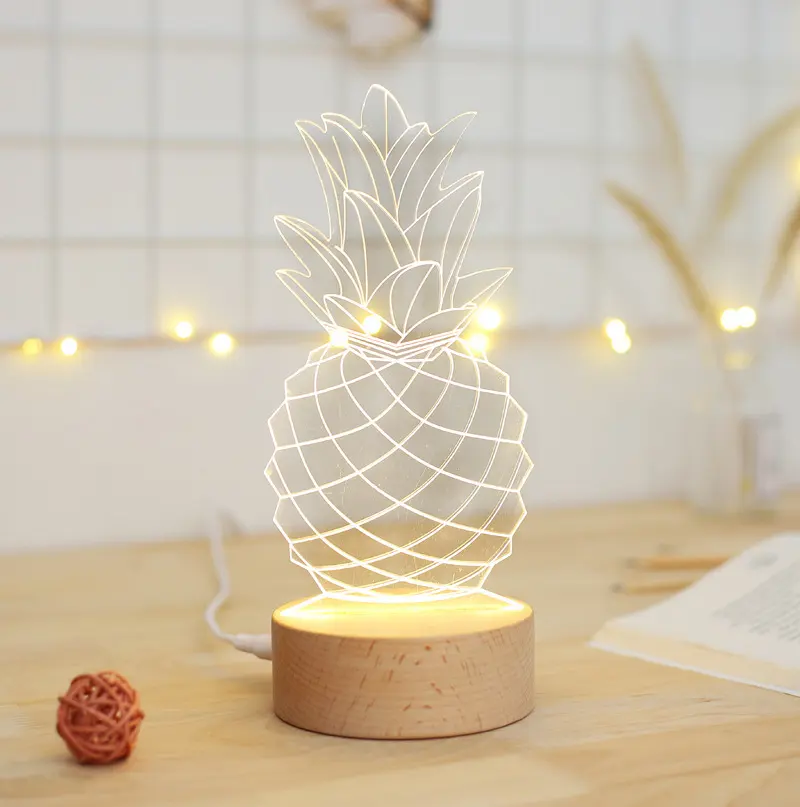 Bedside Lamp Pineapple Table