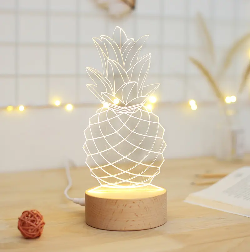 Bedside lamp pineapple table
