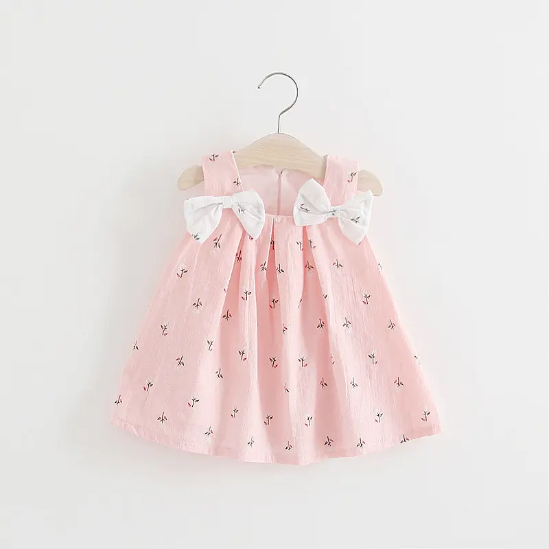 Solid Color Bow Bow Floral Print Halter Skirt