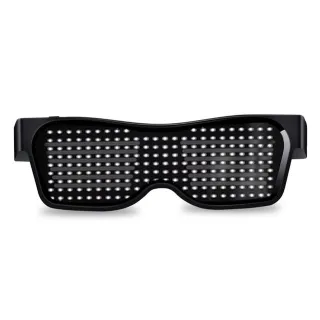 Multicolor Party LED Glasses Dynamic Flashing LED Glasses - White