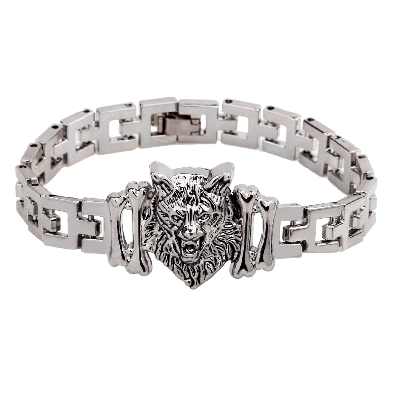 Wolf Totem Jewelry Buckle Titanium Steel Bracelet