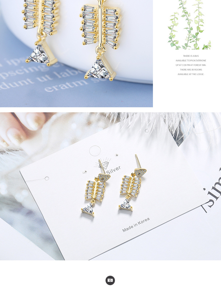 Title 6, Fishbone Design Sense Earrings Niche