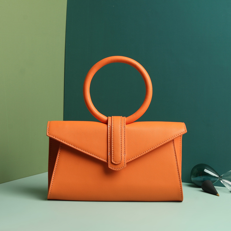 One Shoulder Diagonal Small Pocket Orange - Shop at LoveMi
