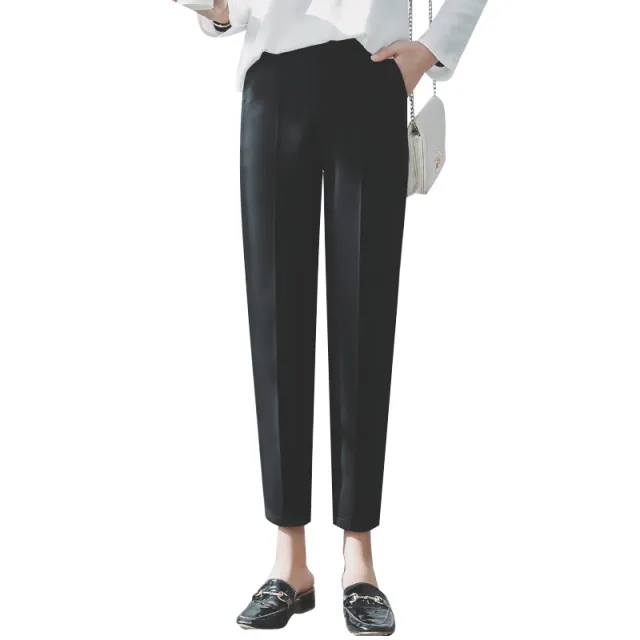 Nine pants casual pipe pants loose tooling trousers Black - Shop at LoveMi