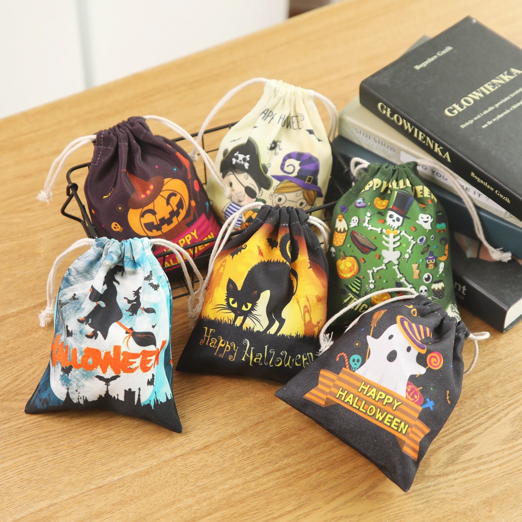 Halloween candy bag drawstring (ghost)
