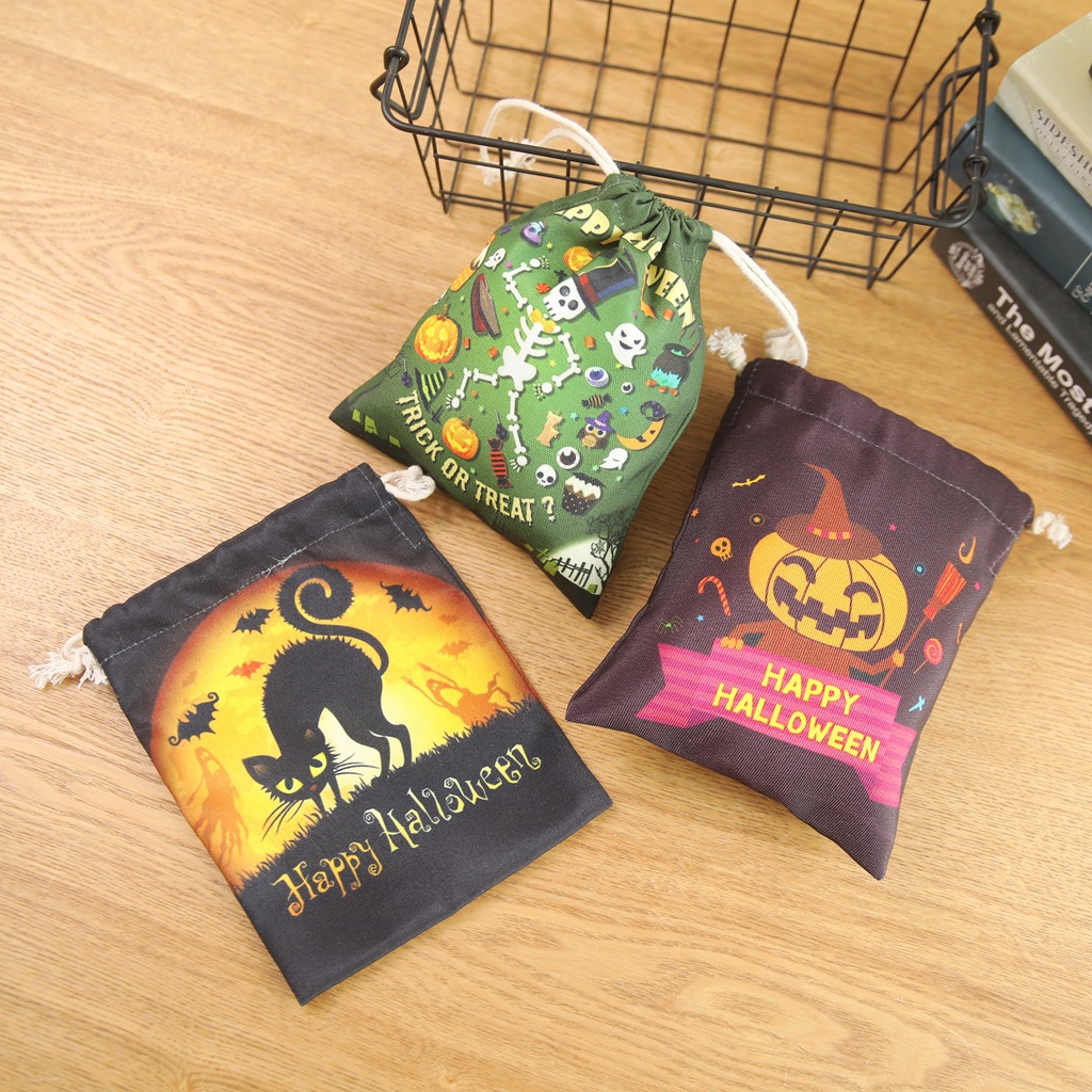 Halloween candy bag drawstring (ghost)