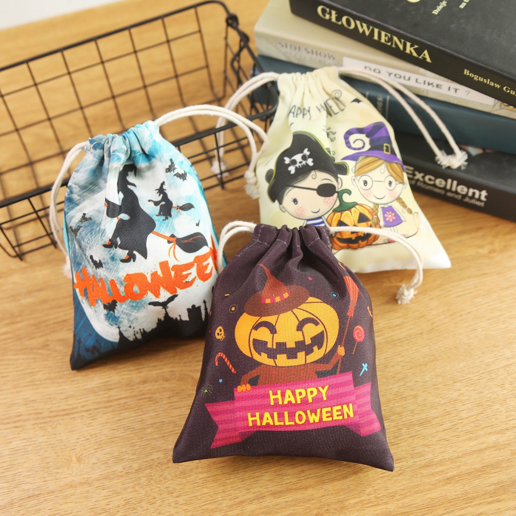 Halloween candy bag drawstring (ghost)