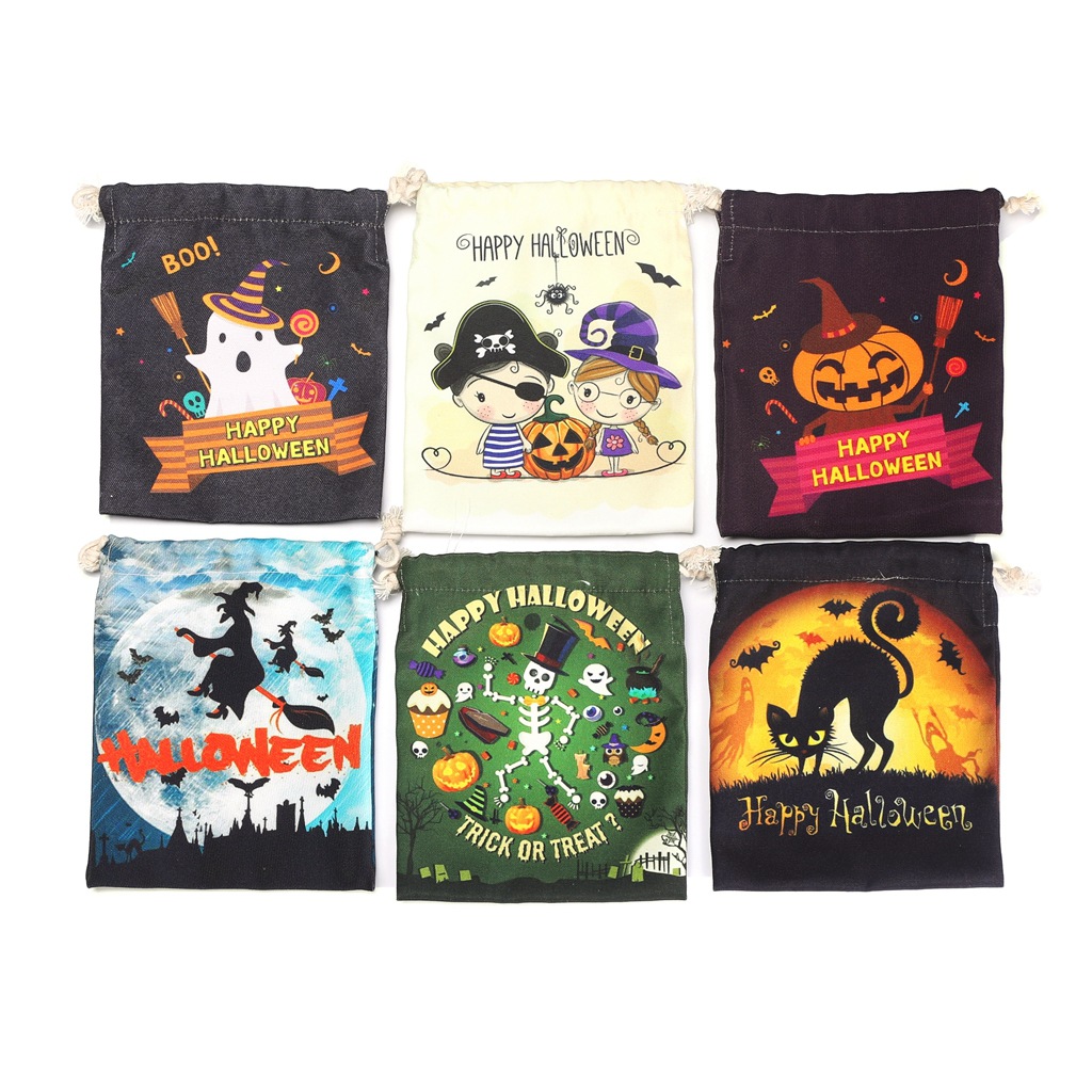 Halloween candy bag drawstring (ghost)