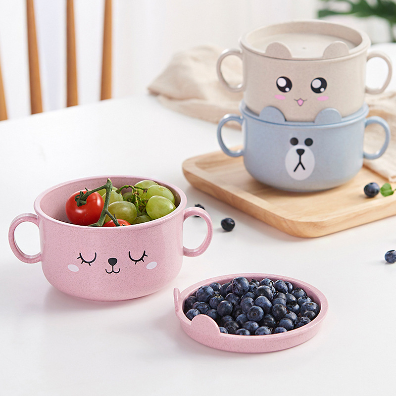 Thickened cartoon bowl with lid