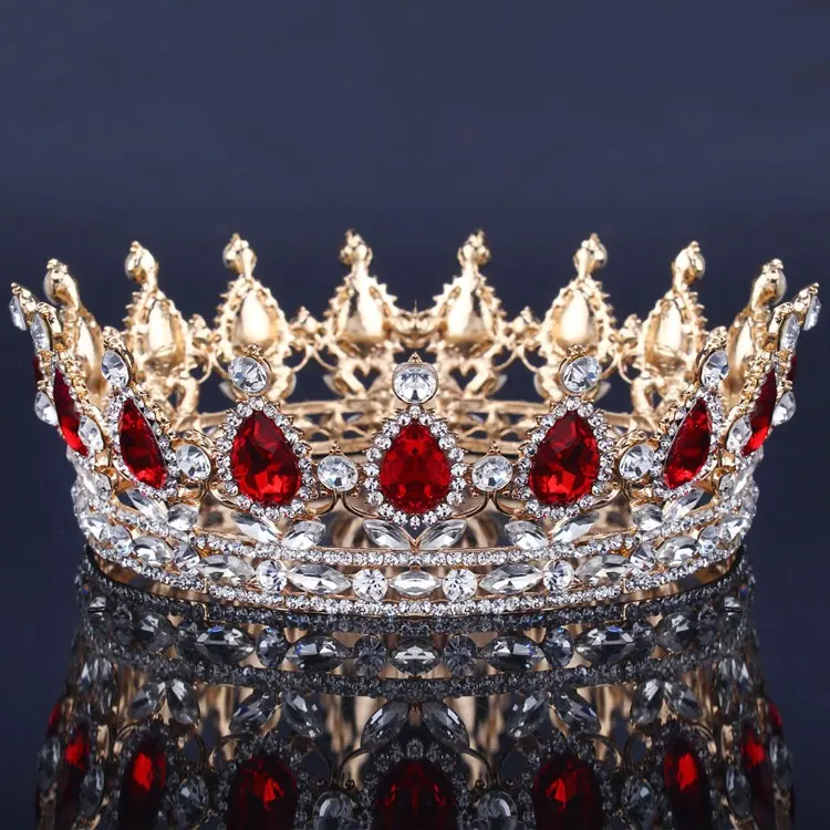 Baroque Bridal Crown Headdress Rhinestone Hair Accessories