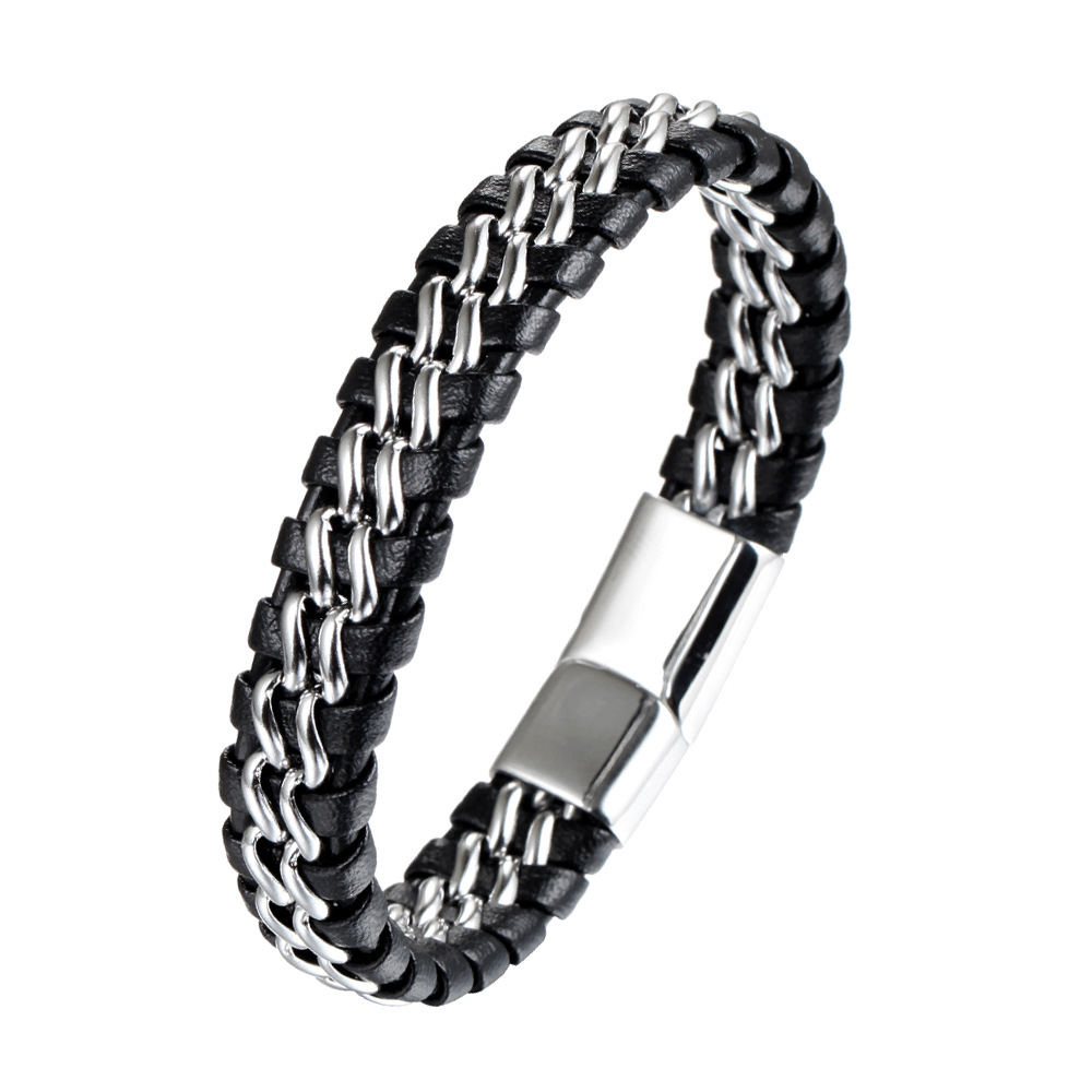 Stainless steel leather hand-woven rope