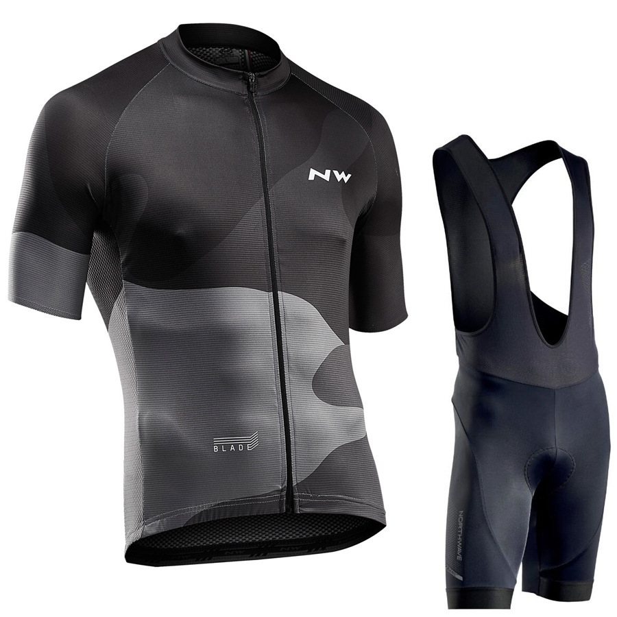Short-sleeved bib jersey suit
