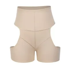 Hip-lifting pants, rubber, fat-moving pants - Beige - View 1