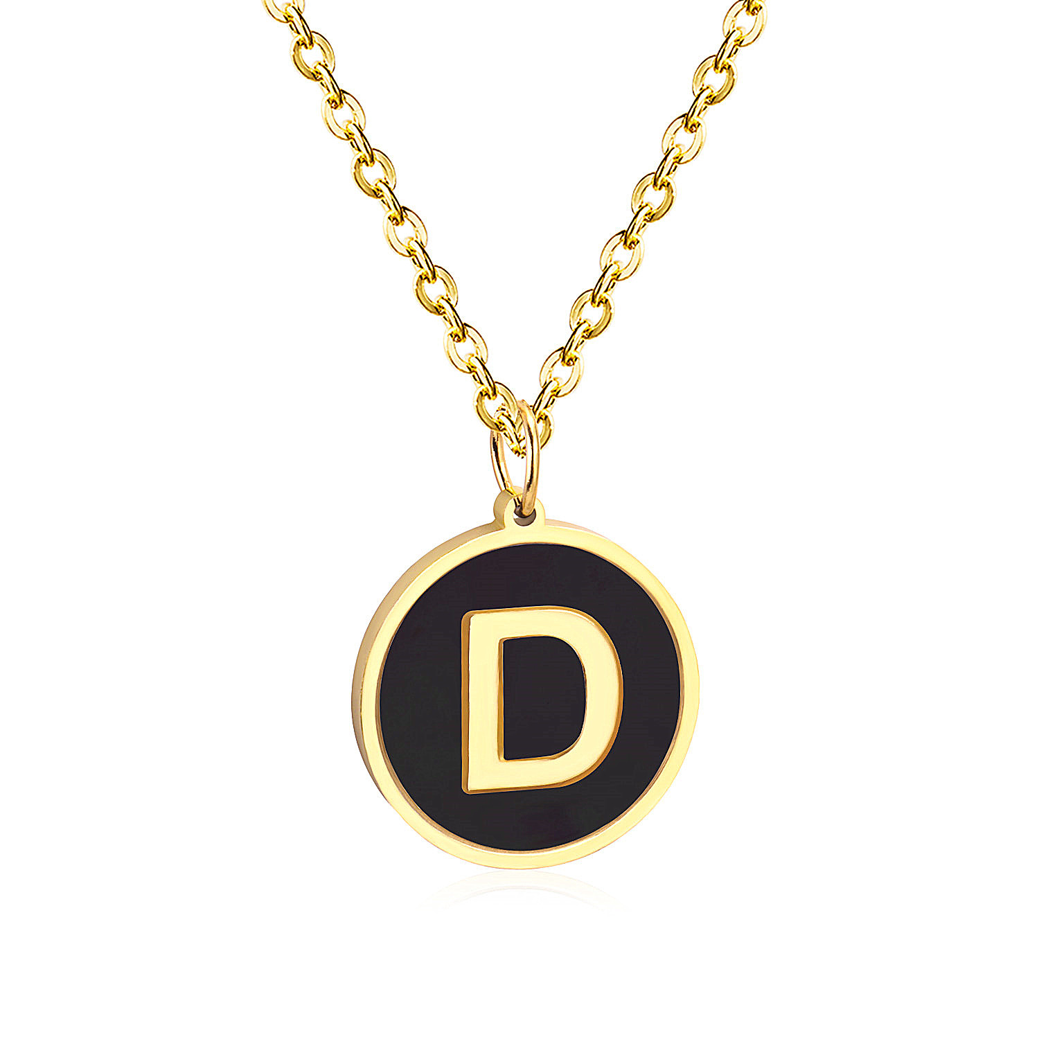 Golden English alphabet pendant
