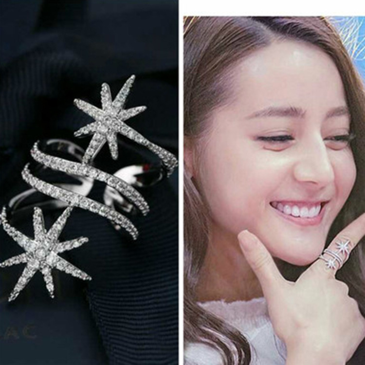 Rice star index finger ring