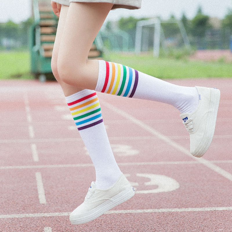 Title 1, Calf socks stripe movement and knee high hose