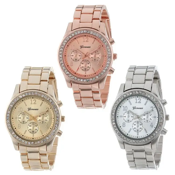 Diamond bracelet watch stainless steel belt Geneva