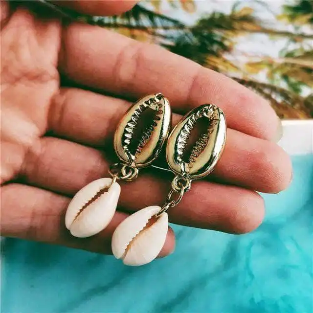 Alloy shell earrings