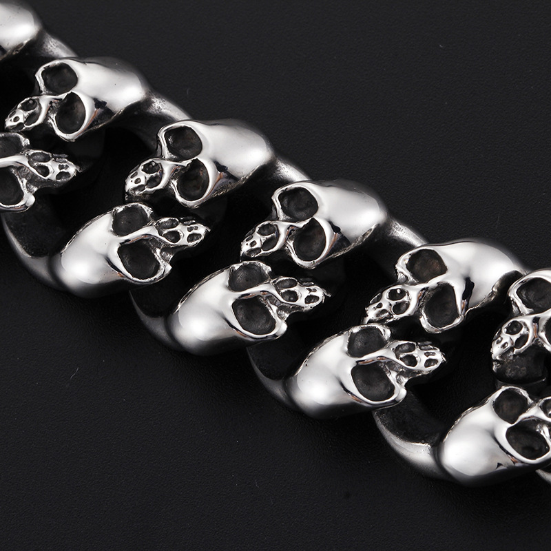 Punk personality skull men's bracelet