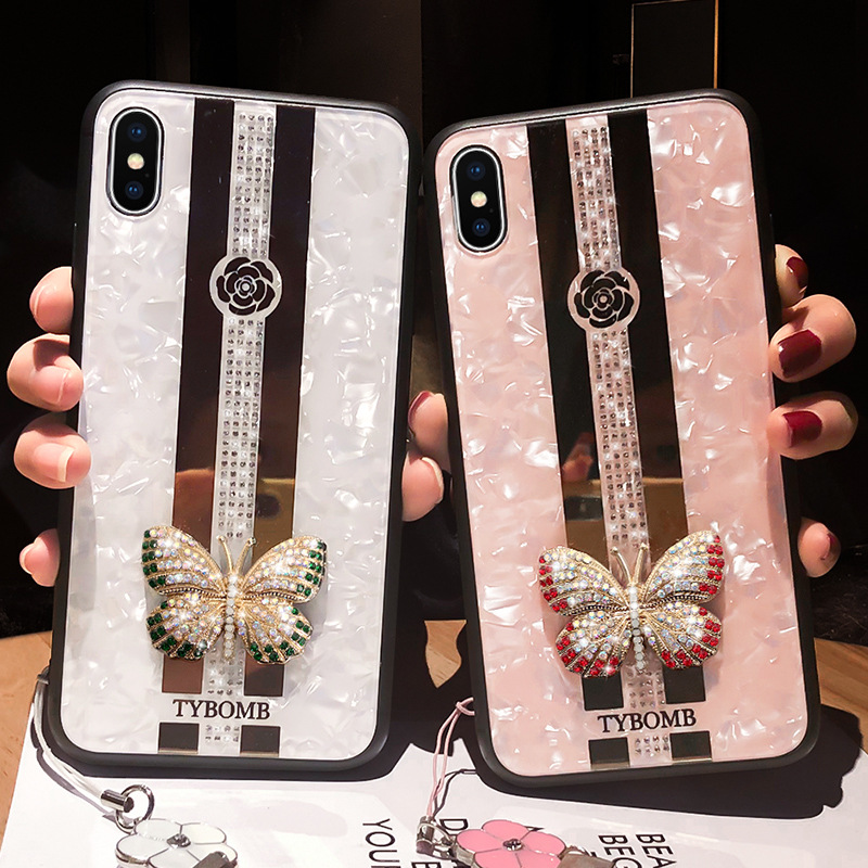 Diamond Butterfly 6s Glass Female Xr Protective Cover
