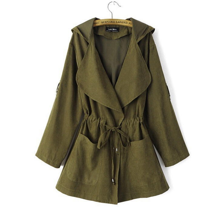 Hooded trench coat