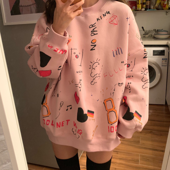 Long sleeve round neck pullover sweater