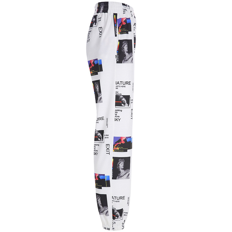 Printed contrasting color slacks
