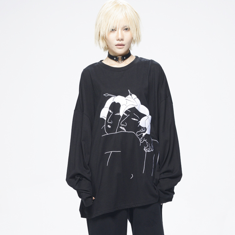 Long sleeve large size ladies sweater