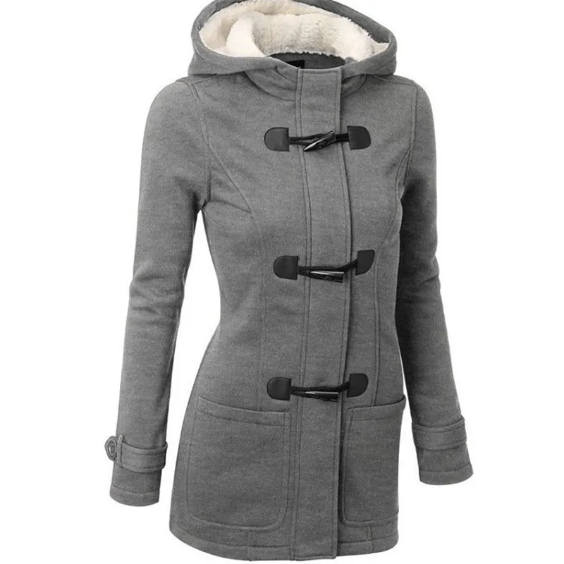 Horn buckle coat female - Light Grey