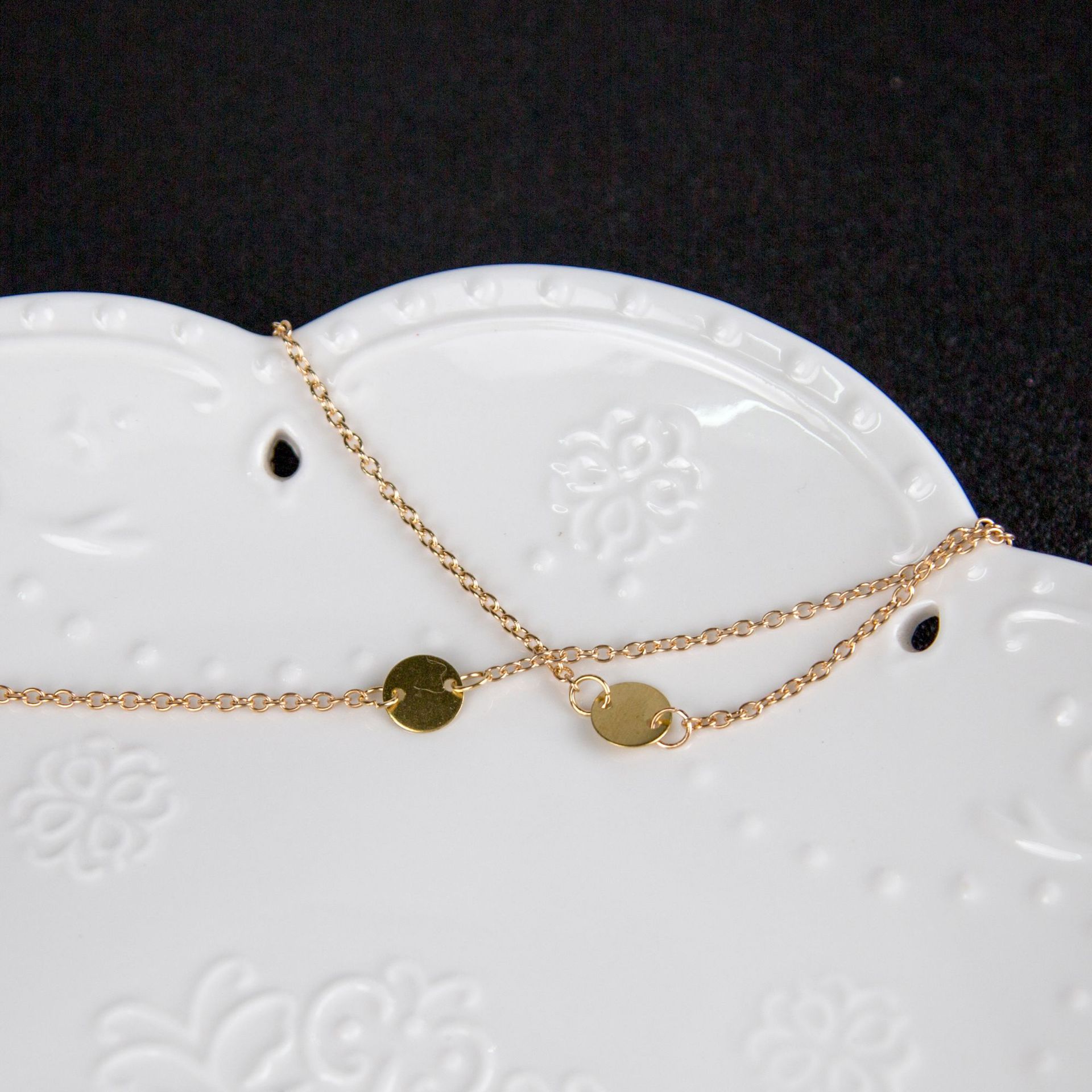 Round multi-layer short necklace