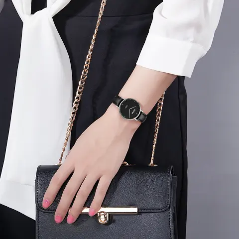 Belt Simple and Stylish Ultra-thin Steel Waterproof Couple Watch