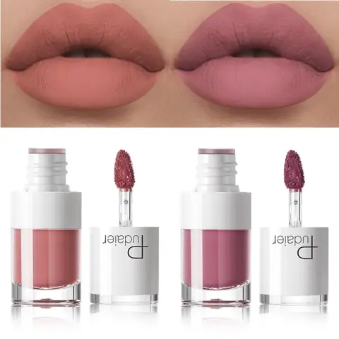 Lipstick 16 Color White Bottle Matte Lip Gloss Lasting