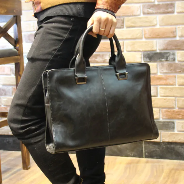 Business bag briefcase men's handbag Black - Shop at LoveMi