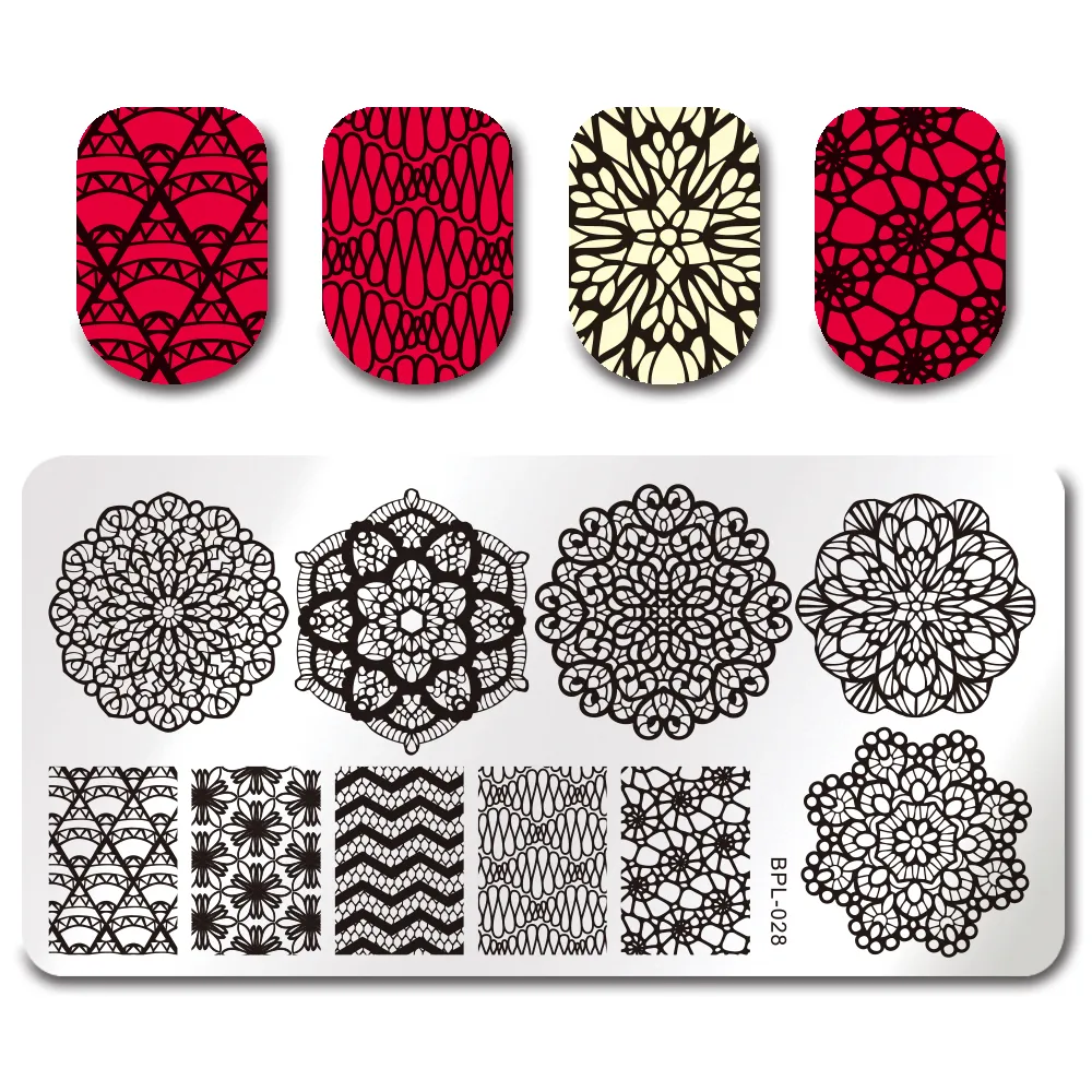 Nail print plate nail painting tool steel seal - Bpl 028