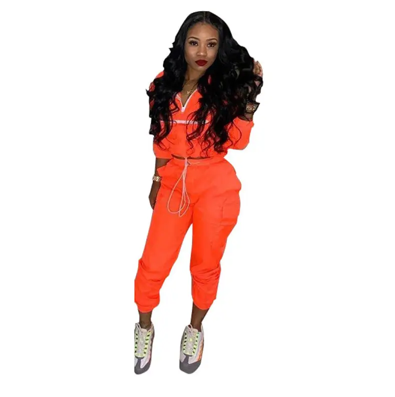 Casual zipper stitching suit