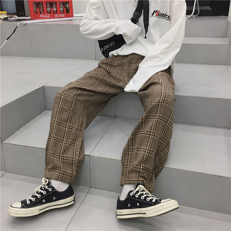 Casual plaid pants Khaki - Shop at LoveMi